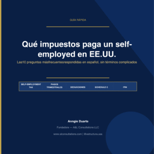 Qué impuestos paga un self-employed en EE.UU.